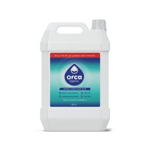 Orca ORC192 Screw Top 80% Alcohol Rub Hand Sanitiser 5L