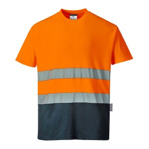 Hi Viz Polo T-shirt haute visibilité gris à col à manches longues Work Wear T-Shirt 