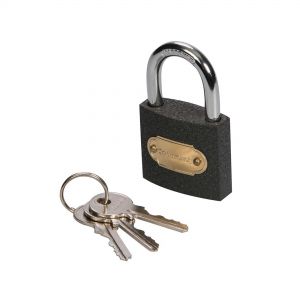 Silverline MSS03I Brass Iron Padlock c/w 3 Keys