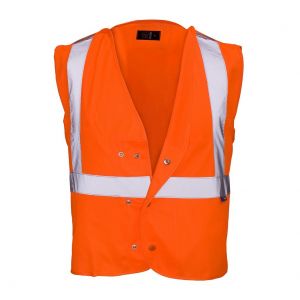 Mens High Visibility Hi Vis Viz Rail Safety Waistcoat GO/RT Zip Vest Jacket 