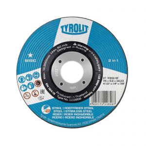 Tyrolit 222858 2in1 Basic DPC Metal Grinding Disc 115mm
