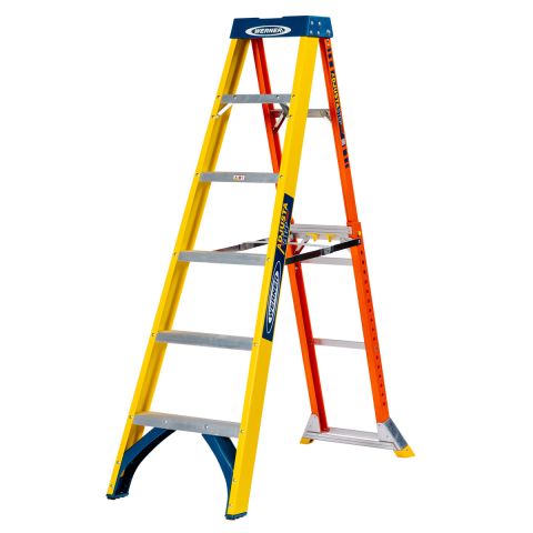 Werner 75074 AdjustaStep Pro Fibreglass 6 Tread Stepladder