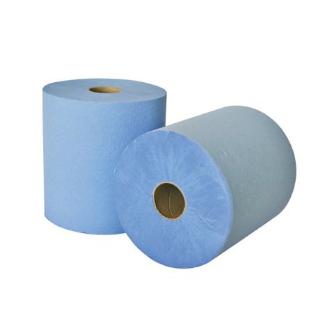 Leonardo RTB200 1-Ply Blue Towel Roll 200m Pack of 6