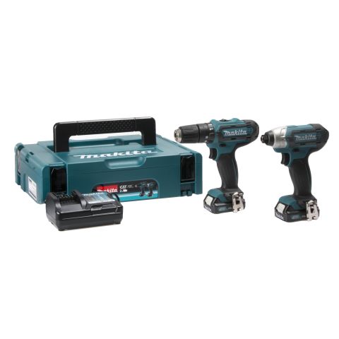Makita CLX202AJ 10.8V Li-ion CXT Cordless Twin Kit 2 x BL1020B Batteries