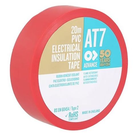 Advance Tape AT7 Red PVC Insulating Tape 20m 