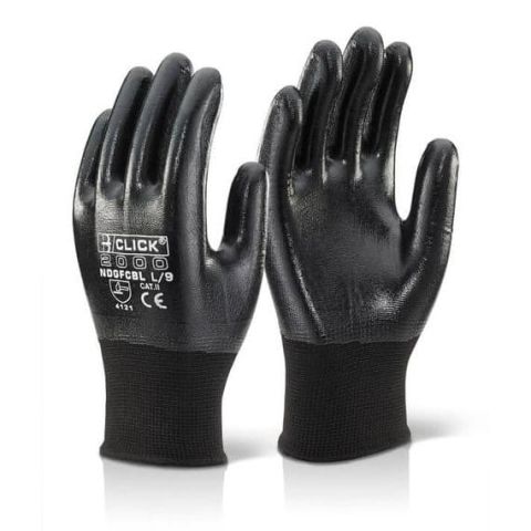 Click NDGFCBL Fully Coated Nitrile Coating Liquid Proof Gloves