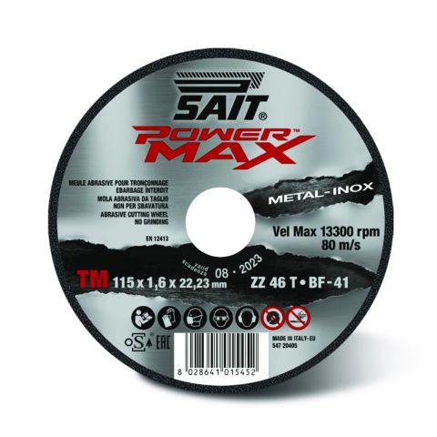 Sait 001531 POWER MAX Flat Metal Cutting Disc 125mm