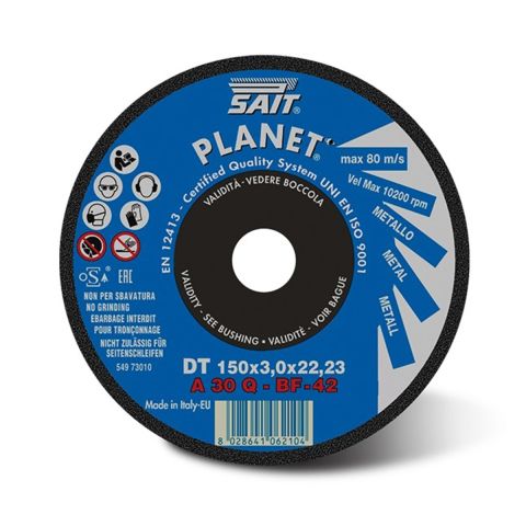 Sait 006206 PLANET Metal Cutting Disc 125mm (Pack Of 10)