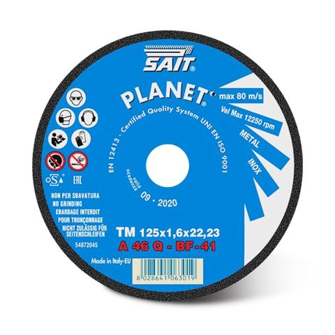 Sait 006302 PLANET Flat Metal Cutting Disc 115mm (Pack Of 20)