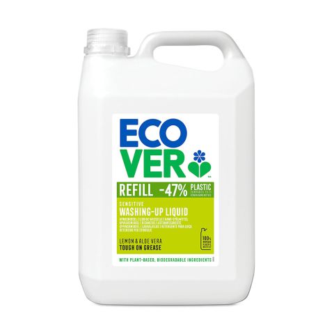 Ecover 4004570 Sensitive Skin Washing Up Liquid Lemon & Aloe Vera 5L