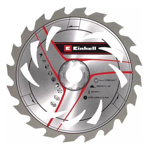 Einhell 49584759 TCT Circular Saw Blade 165mm 20T