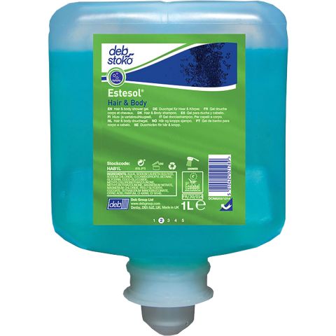 Deb Stoko Estesol Hair and Body Wash 1L - Pack of 6