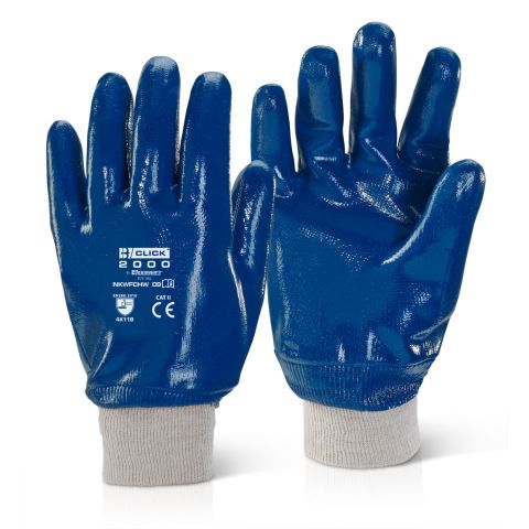 Beeswift NSCFCHW Fully Coated Click Nitrile Coating Liquid Proof Gloves