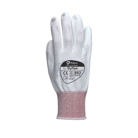 Polyco Dyflex Dyneema Pu Coated Grey Gloves Cut 3 