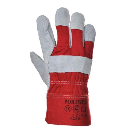 Portwest A220 Split Leather Chrome Rigger Gloves