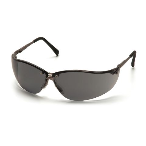 Pyramex ESGM1820S V2 Metal Half Frame Grey Lens Safety Glasses