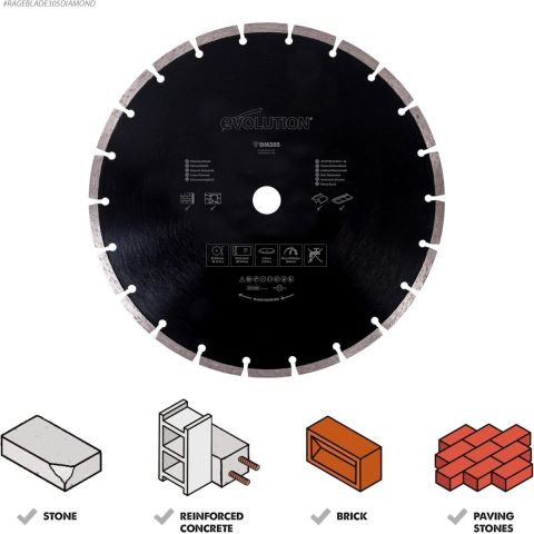 Evolution DM305 Rage Diamond Blade 305mm