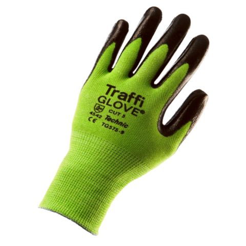 Traffiglove TG575 Green Technic Glove Cut 5 