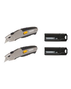 ToughBuilt TB-H4S52-20-12 Autoloading Utility Knife Twin Pack + 50 Blades