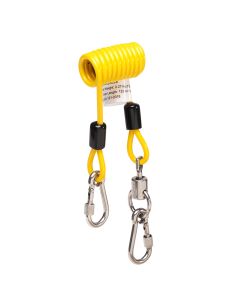 Guardian 42106 Wire Coil Tool Tether With Swivel Carabiner