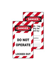 Centurion LOK090 Double Sided 'Do Not Operate' Lockout Tag (Pack of 10)
