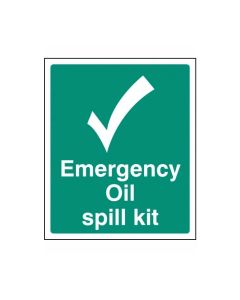 Darcy SL/EMERGENCY/OIL Emergency Oil Spill Kit Rigid PVC Sign