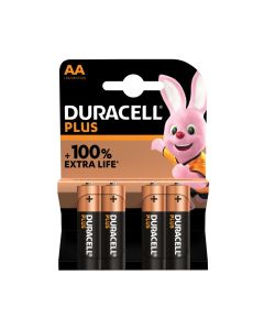 Duracell S18702 Plus AA Batteries LR6/MN1500  (Pack of 4)