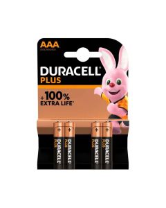 Duracell S18707 Plus AAA Batteries LR03/MN2400 (Pack of 4)