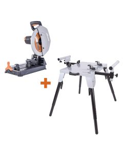 Evolution R355CPS TCT Multi-Material Chop Saw 240v + 005-0002 Universal Stand