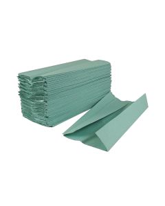 Glensoft CAS0610 1-Ply C-Fold Green Paper Hand Towels