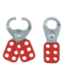 MLH5 Lockout Hasp Steel Red Coated Scissor Action 25mm Dia Jaws 