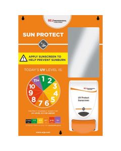 Deb SSCSUN1EN Sun Protection And Skin Safety Information Board + 1L Dispenser