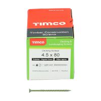 Timco 80TDECK Decking Screws 4.5 x 80 PZ2 Green Organic (Box 200)