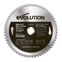 Evolution FW255TCT-60 Fine Wood Circular Saw Blade 255mm 60T