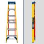 Werner 75074 AdjustaStep Pro Fibreglass 6 Tread Stepladder