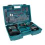 Makita DHP453FX12 18v LXT Cordless Combi Drill 1 x BL1830B + 101 PC Acc Set