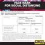 Cotton Facemask With Anti-Bacterial Treatment (Box of 20)