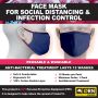 Cotton Facemask With Anti-Bacterial Treatment (Pack of 10)