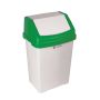 Robert Scott 101735 White Swing Bin With Coloured Lid 50L