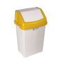 Robert Scott 101735 White Swing Bin With Coloured Lid 50L