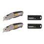 ToughBuilt TB-H4S52-20-12 Autoloading Utility Knife Twin Pack + 50 Blades