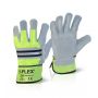 Beeswift CANCHQHV B-Flex Hi-Vis Split Leather Rigger Gloves