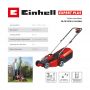 Einhell GE-CM 18/30 Li 18V Cordless Lawn Mower 30cm 1 x 3.0Ah Battery + Charger