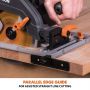 Evolution R185CCSX Multi Material Circular Saw 240V + 3 x 340mm Guide Rail Set