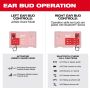 Milwaukee L4 RLEPB-301 REDLITHIUM USB Rechargeable Jobsite Ear Buds + Bluetooth + Hearing Assist