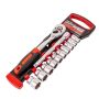 SPECTRE SP-17345 Fine Tooth 3/8" Ratchet Handle + 10PC Socket Set