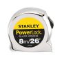 Stanley 0-33-526 PowerLock Blade Armour Tape Measure 8m (26')