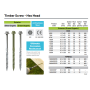 Timco 100IN Timber Frame Construction & Landscaping Screws 6.7 x 100 Hex Green Organic (Box 50)