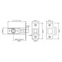 Union Y2600-ZP-3.0 Essentials Tubular Latch Zinc Plated 76mm