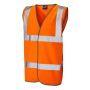 Leo Workwear W01 Tarka Hi-Vis Waistcoat ISO 20471 Class 2